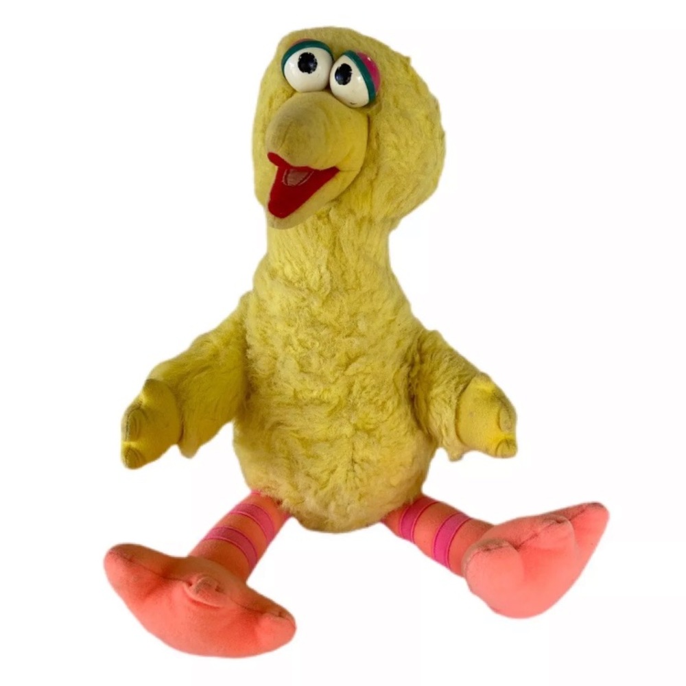❤️FINAL PRICE❤️ Sesame Street Talking Big Bird 1992 Plush Toy Pull String 22"